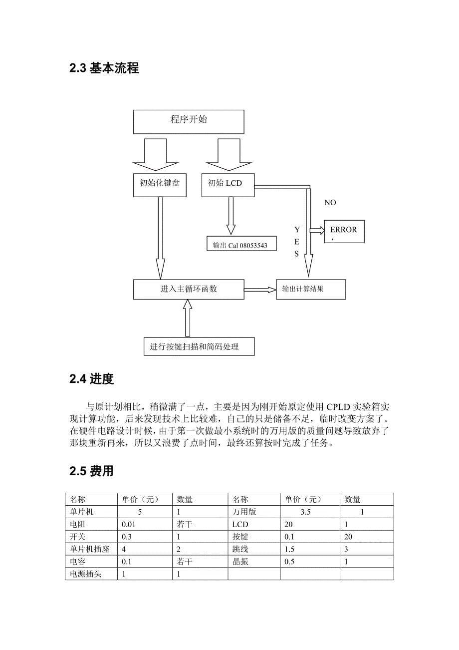 2763.C51单片机实现的简单计算器项目设计总结报告_第5页