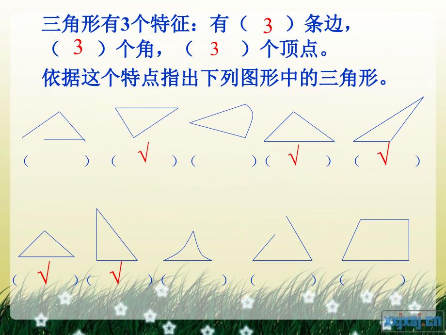 人教版数学四下第五单元三角形的分类课件1_第2页