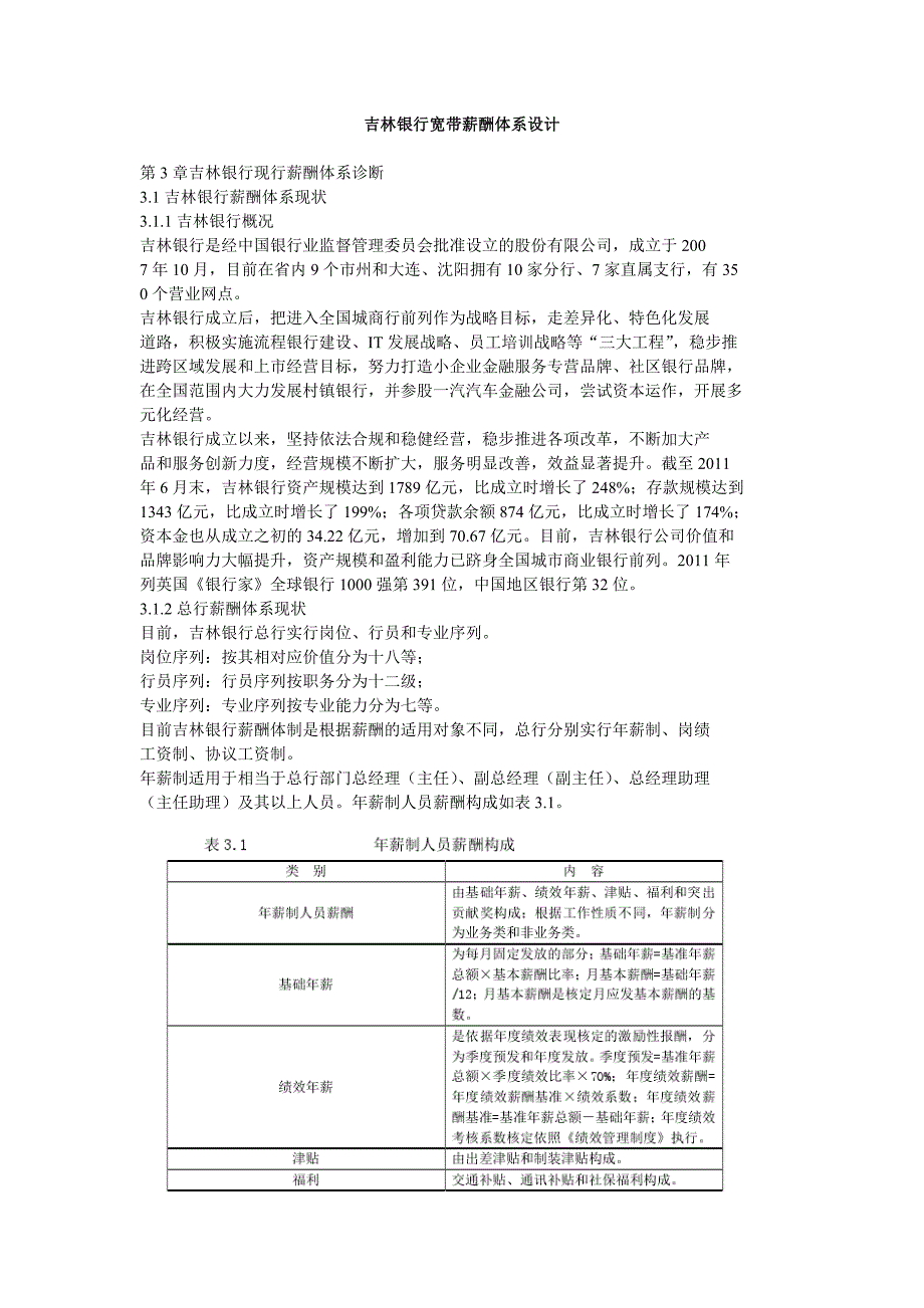 吉林银行宽带薪酬体系设计.doc_第1页