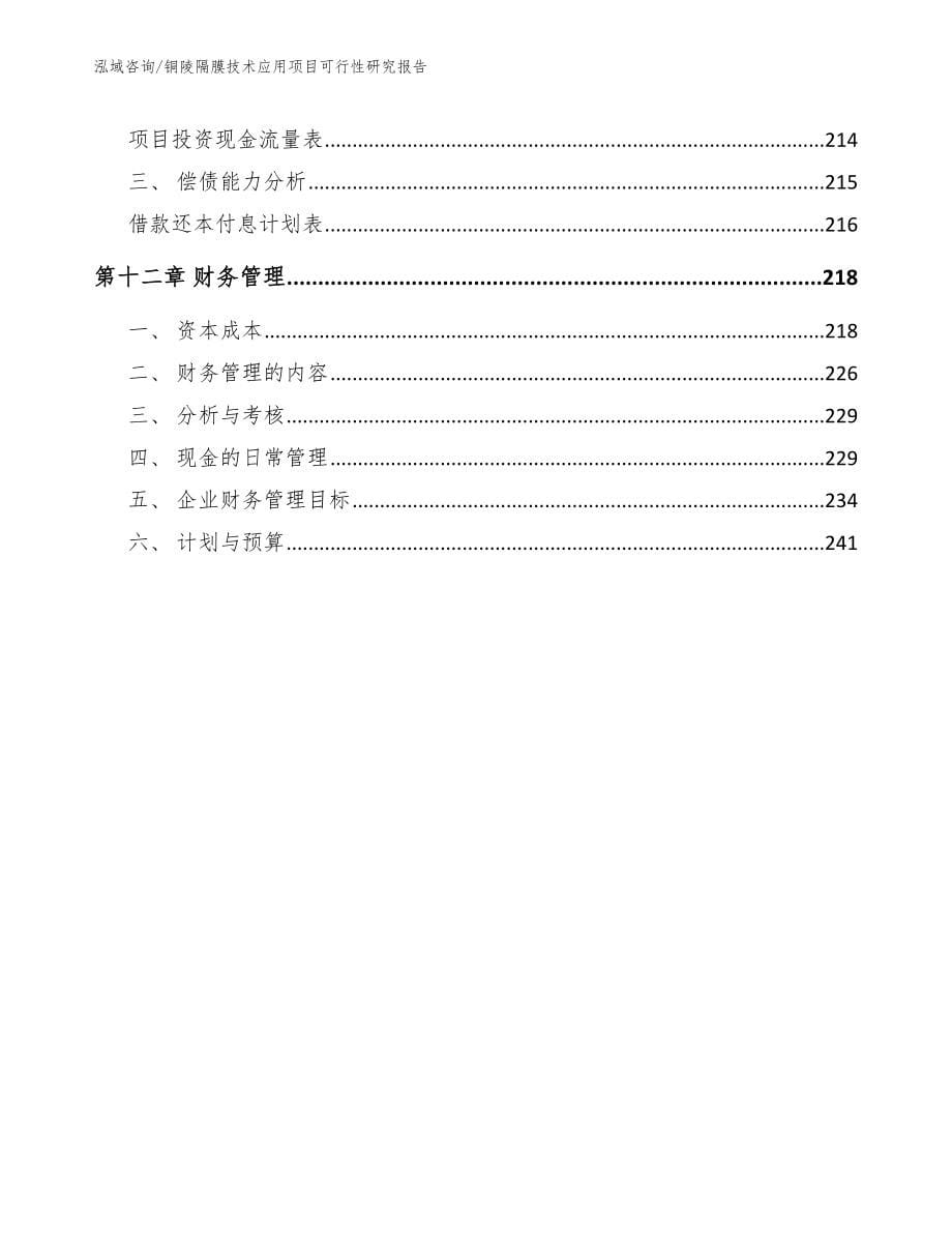 铜陵隔膜技术应用项目可行性研究报告【模板】_第5页