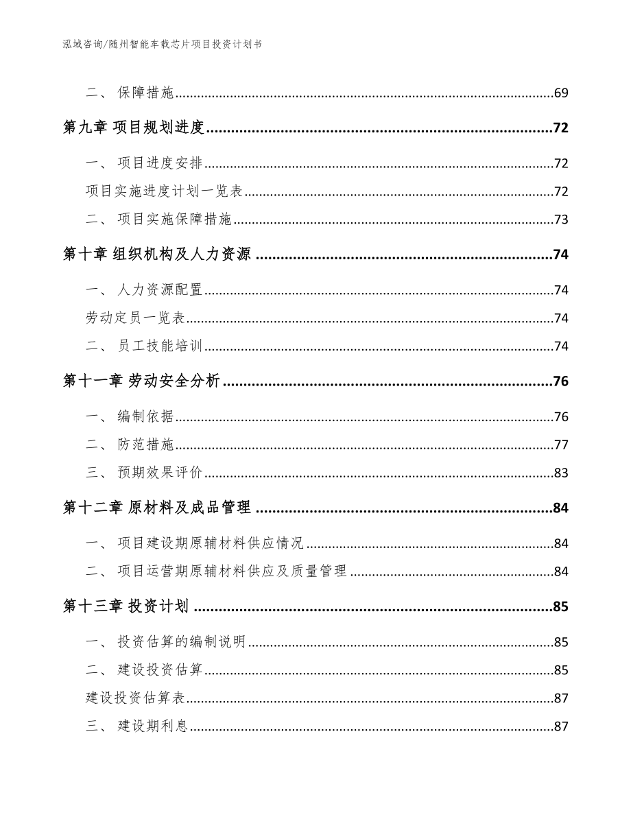 随州智能车载芯片项目投资计划书模板范文_第4页