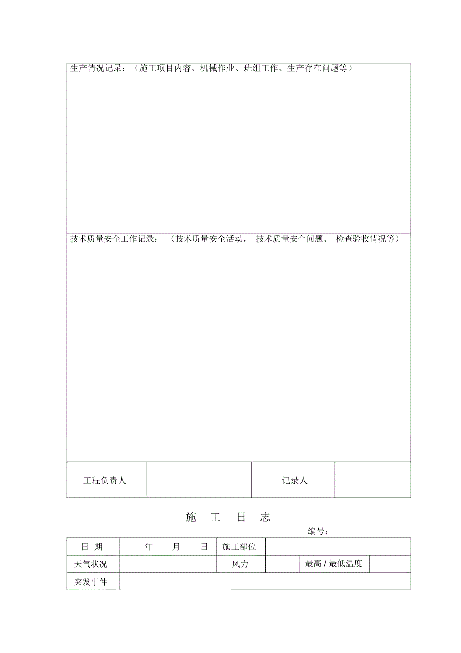 建筑工程施工日志_第4页