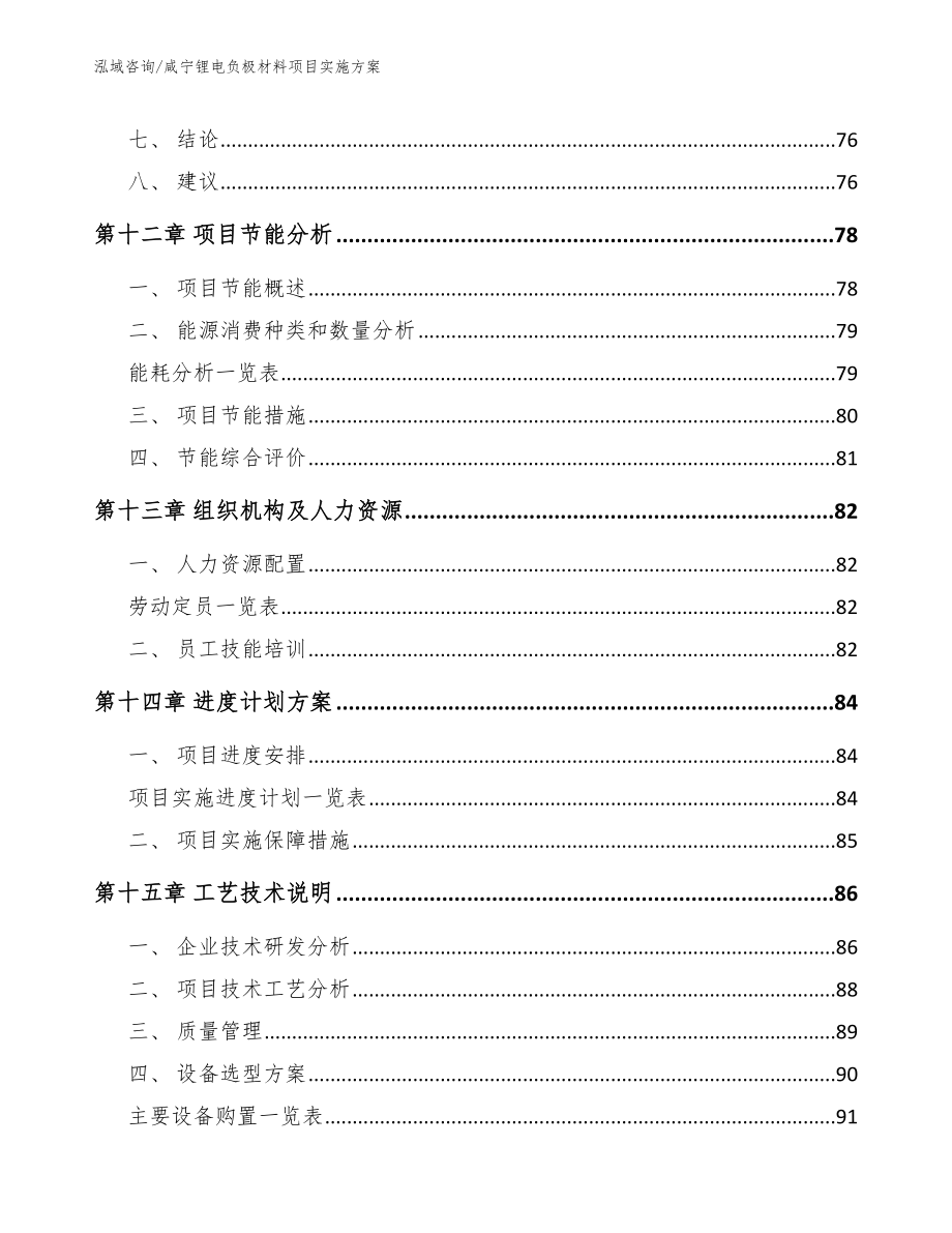 咸宁锂电负极材料项目实施方案（模板）_第4页