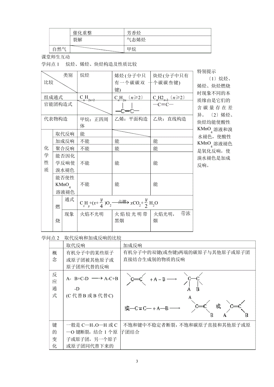 1常见的烃学生_第3页