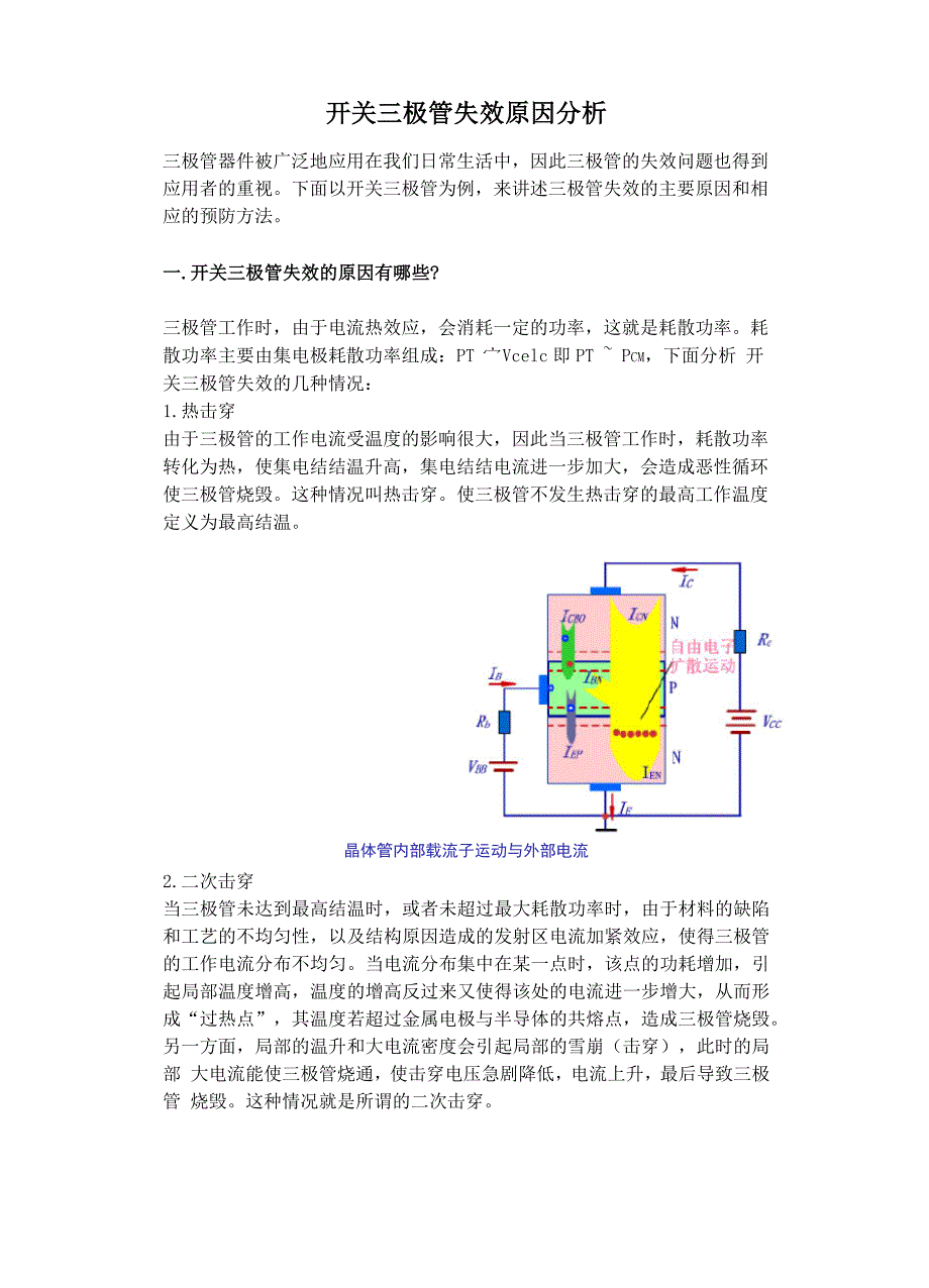 三极管失效原因分析_第1页