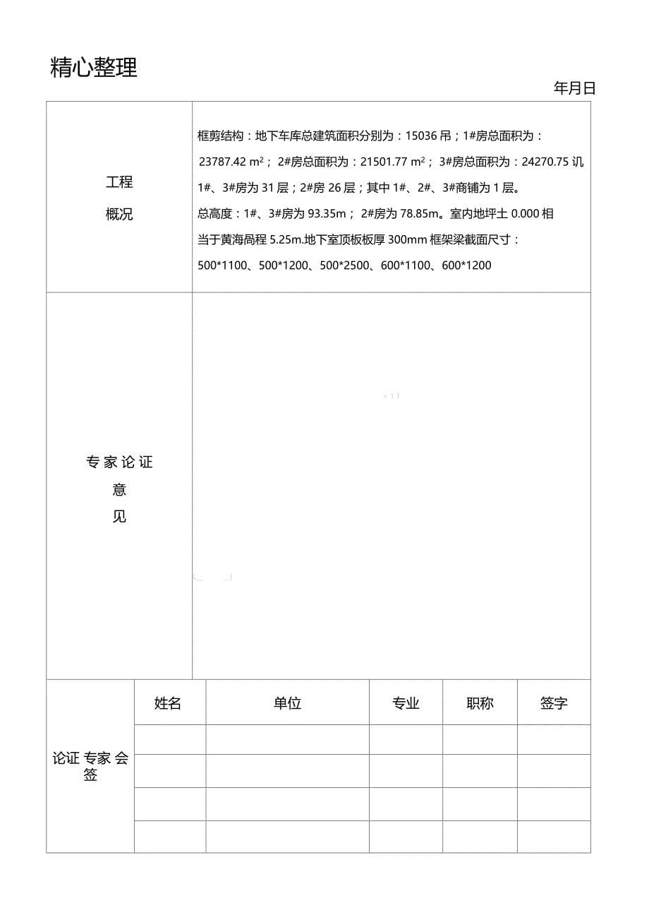 专家论证方法所需表格模板格_第5页