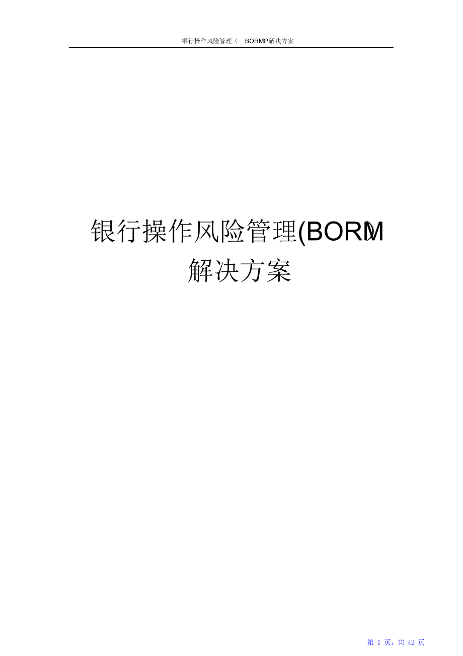 银行操作风险管理(BORMP)解决方案（精华版）_第1页