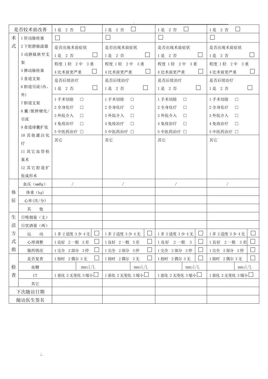 患者随访记录表_第3页