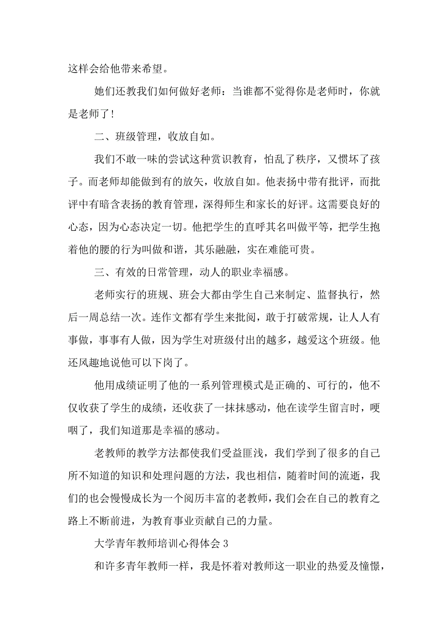 大学青年教师培训心得体会5篇.doc_第4页