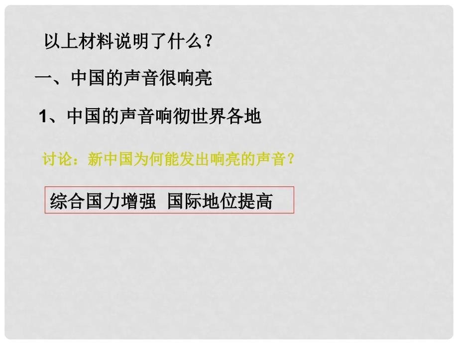 九年级政治 第二课 中国的声音很响亮课件 人民版_第5页