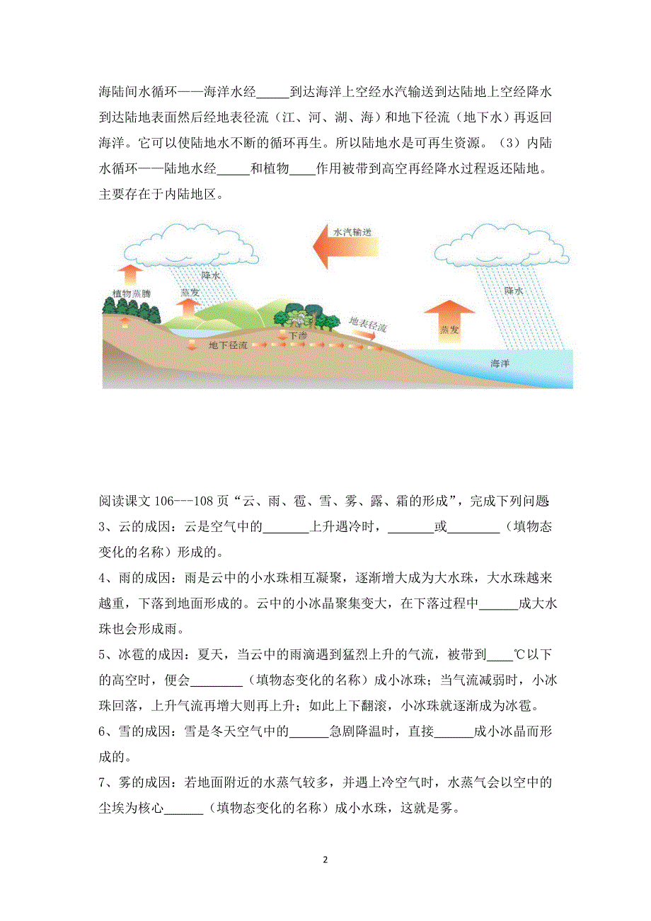 【学案】水循环和水资源_第2页