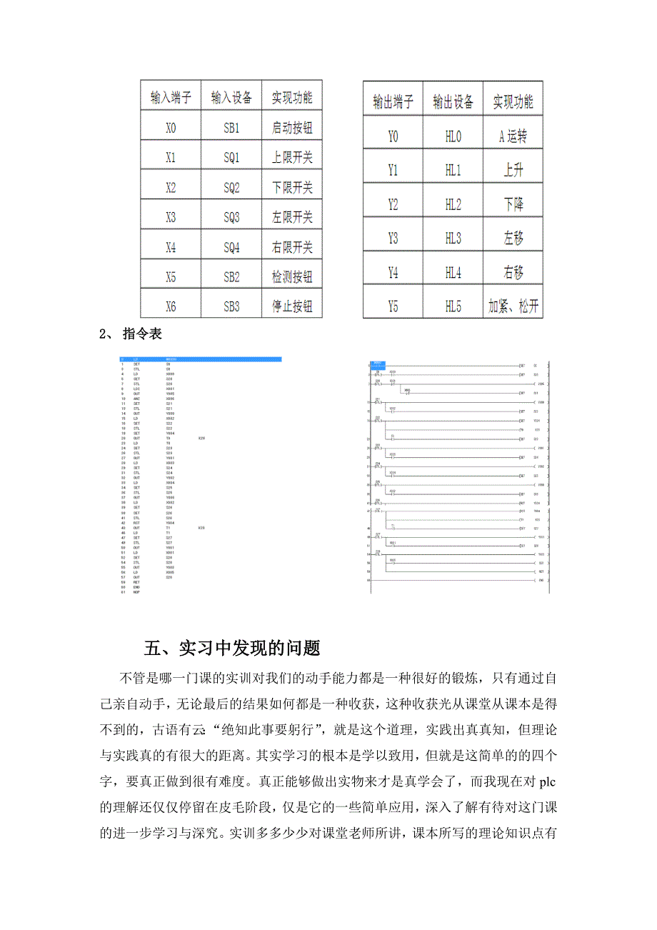 可编程控制器实训报告_第4页