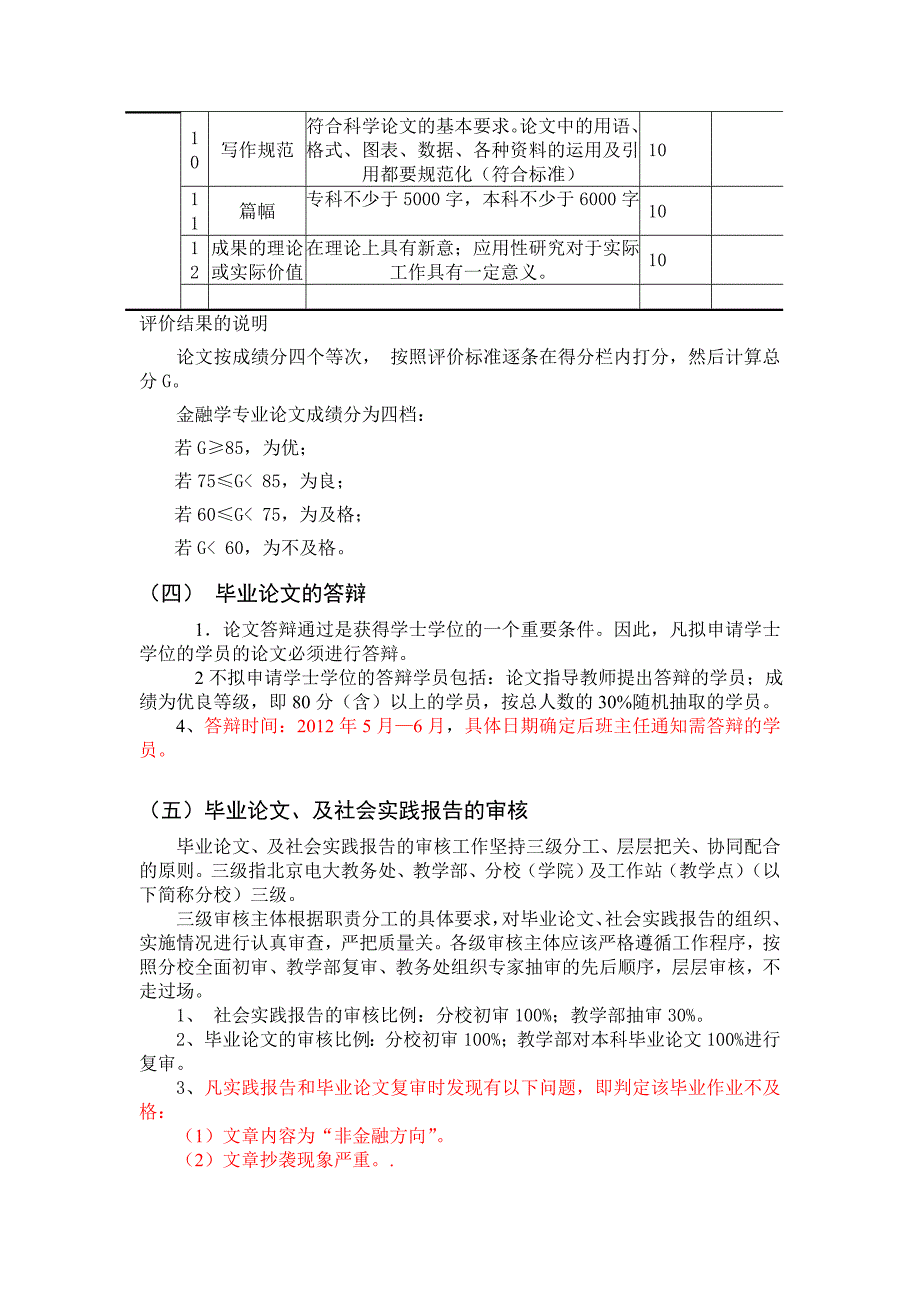 广播电视大学金融本科毕业论文实施细则_第3页