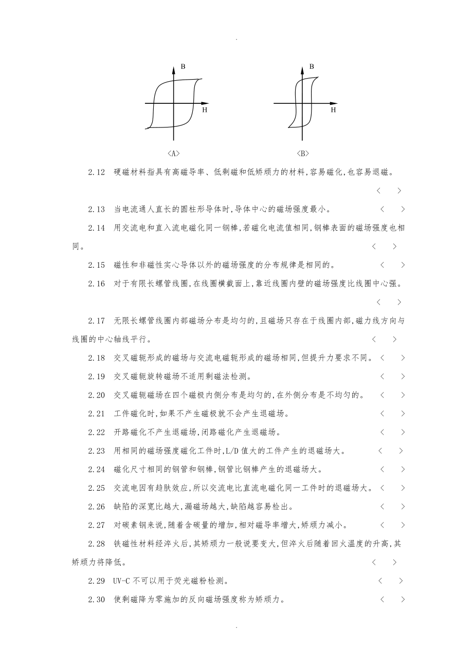 特种设备级无损检测磁粉检测人员培训考核复习题集_第2页