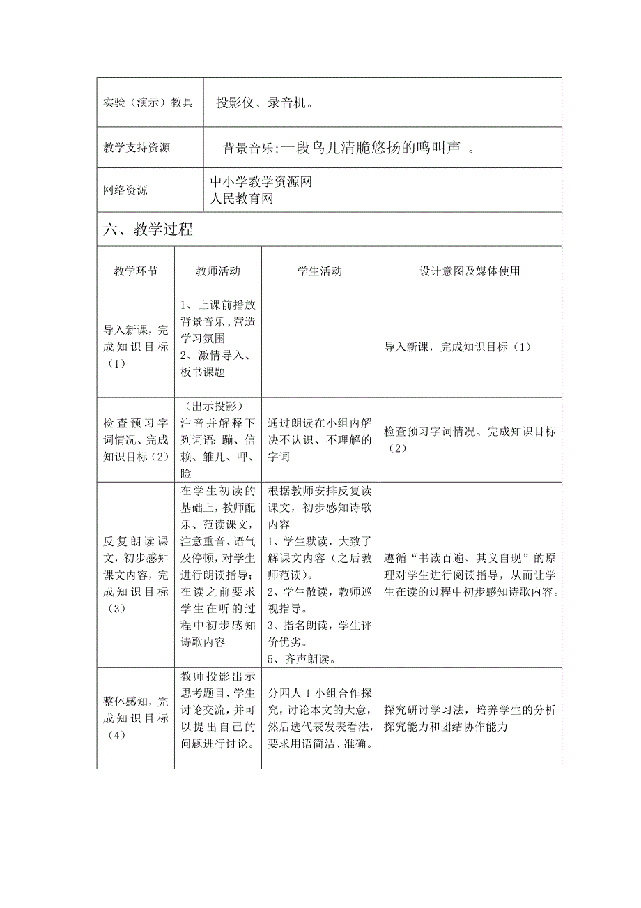 珍珠鸟教学设计_第2页