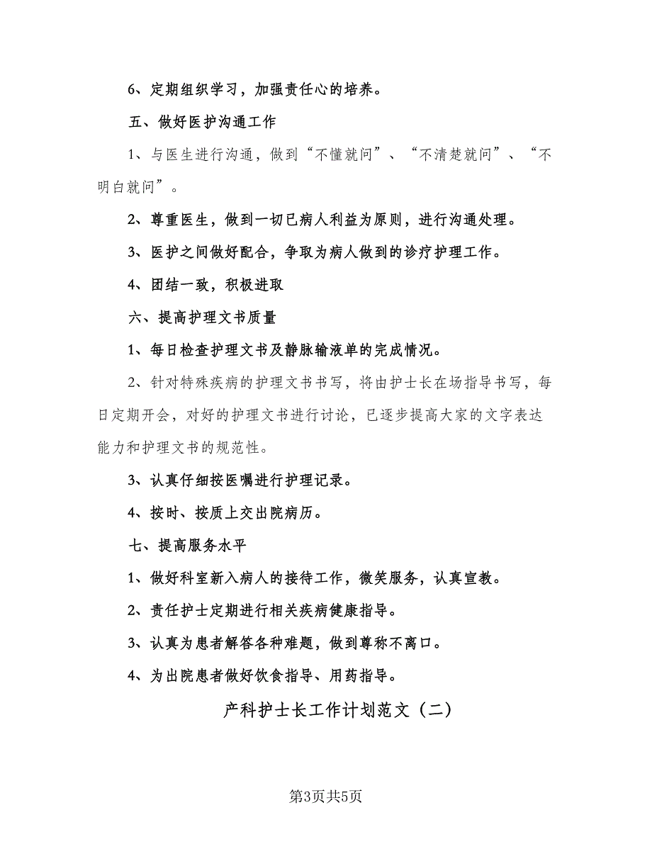 产科护士长工作计划范文（2篇）.doc_第3页