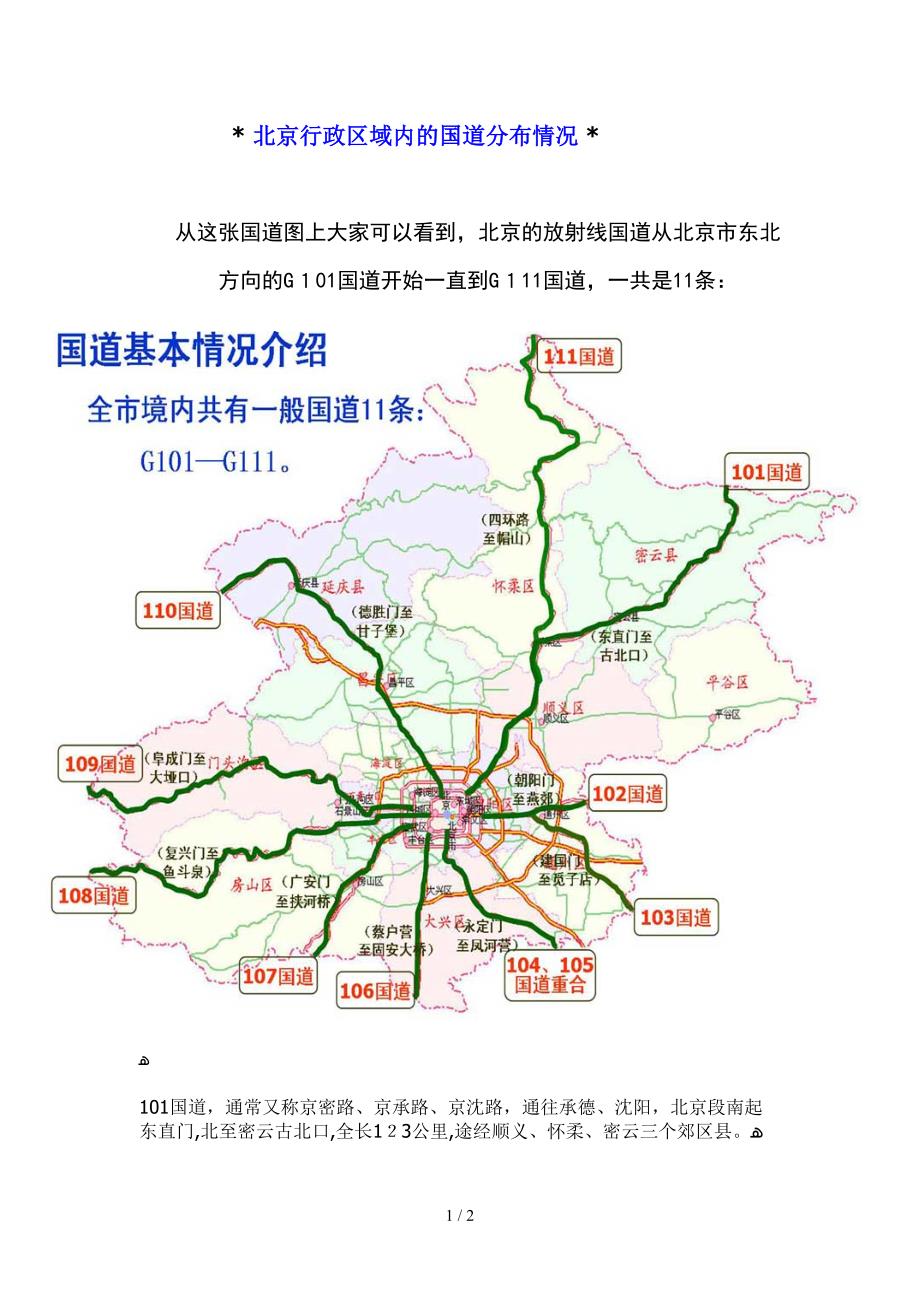 北京行政区域内的国道分布情况_第1页