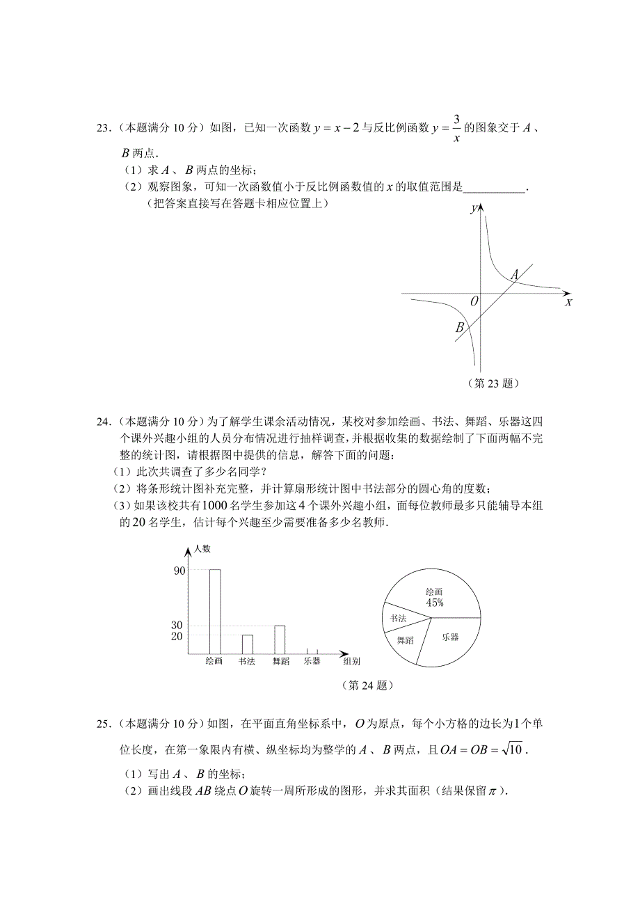 2010年江苏省宿迁市中考数学试题（Word）_第4页