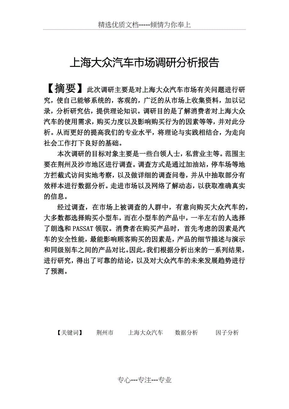 上海大众汽车调查报告_第3页