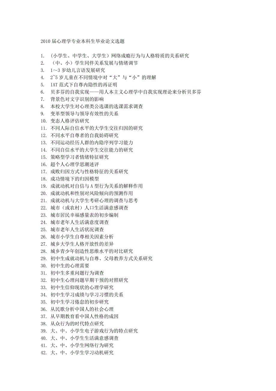 心理学毕业论文选题_第1页