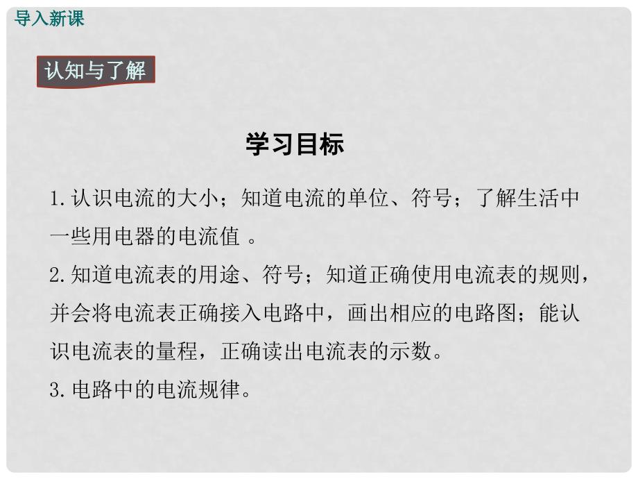 九年级物理上册 第4章 探究电流 1 电流教学课件 （新版）教科版_第3页