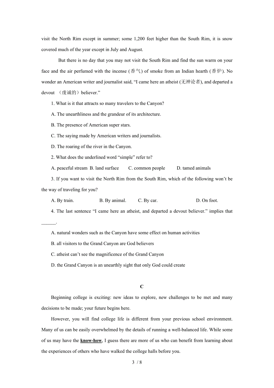 高考英语二轮复专习项限时训练阅读理解(九)(附答案与解析)_第3页