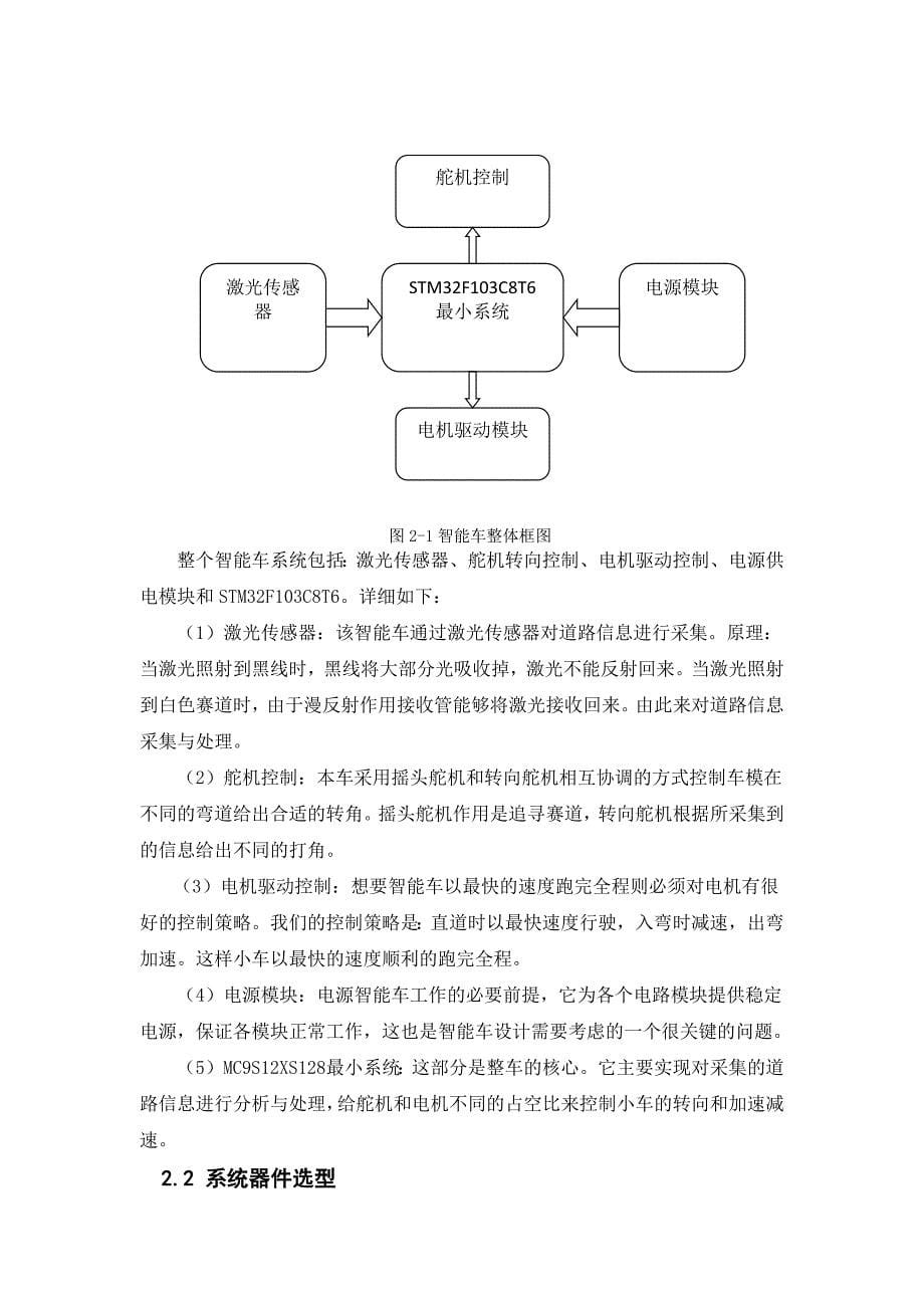 毕业设计(论文)--基于嵌入式stm32的飞思卡尔智能车设计.docx_第5页