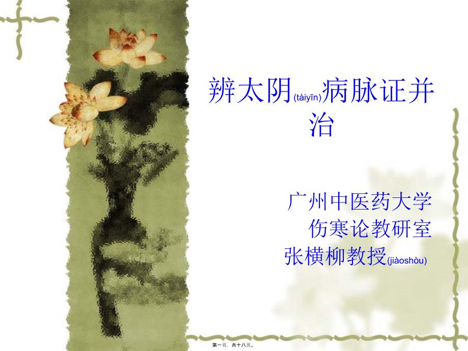 医学专题—伤寒论--太阴病篇(七版)_第1页