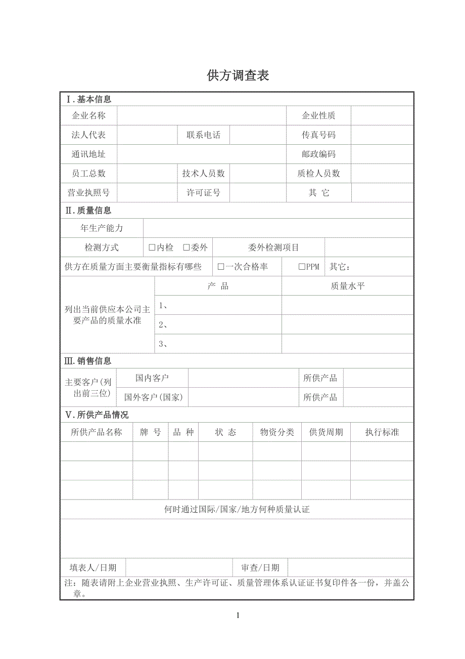 供方业绩评定表_第1页