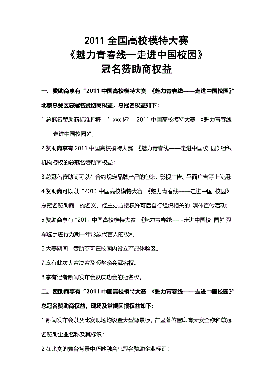 模特大赛赞助商权益.docx_第1页