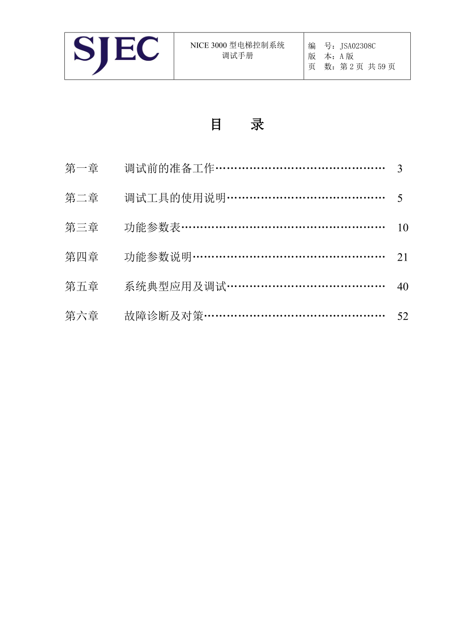 江南快捷JSA02321C- NICE3000电梯控制系统调试手册.doc_第2页