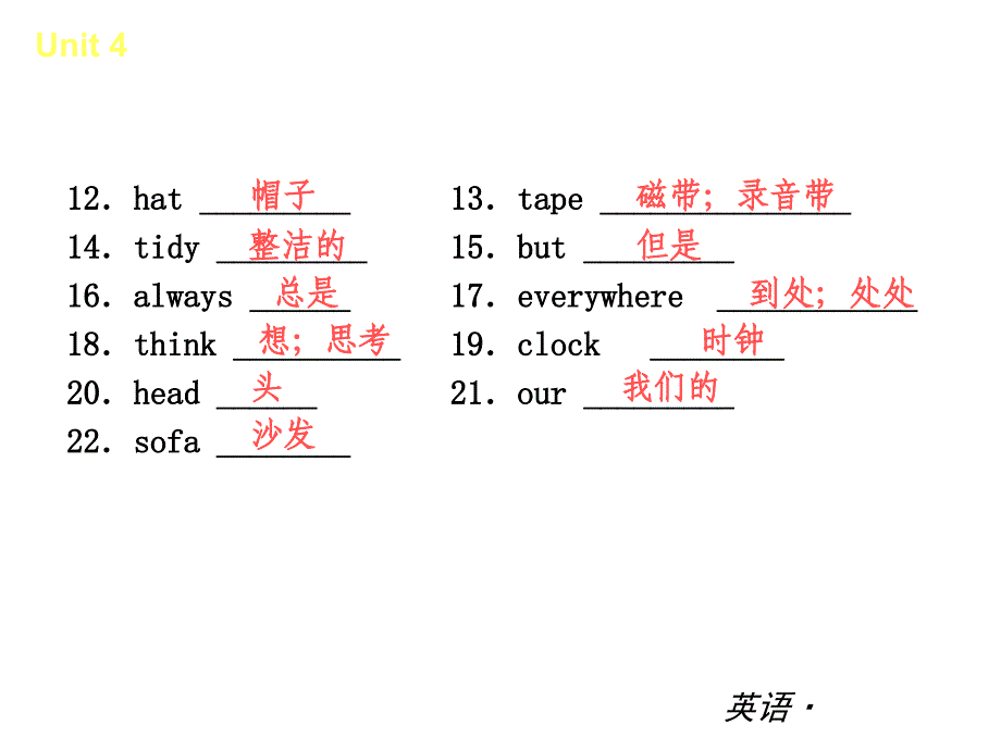 七年级英语上第四单元基础知识要点复习_第3页