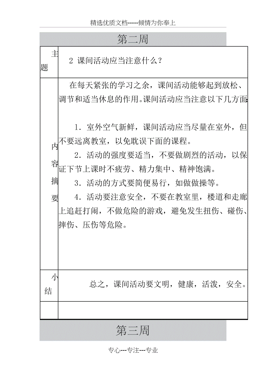 学校每周安全教育记录_第2页