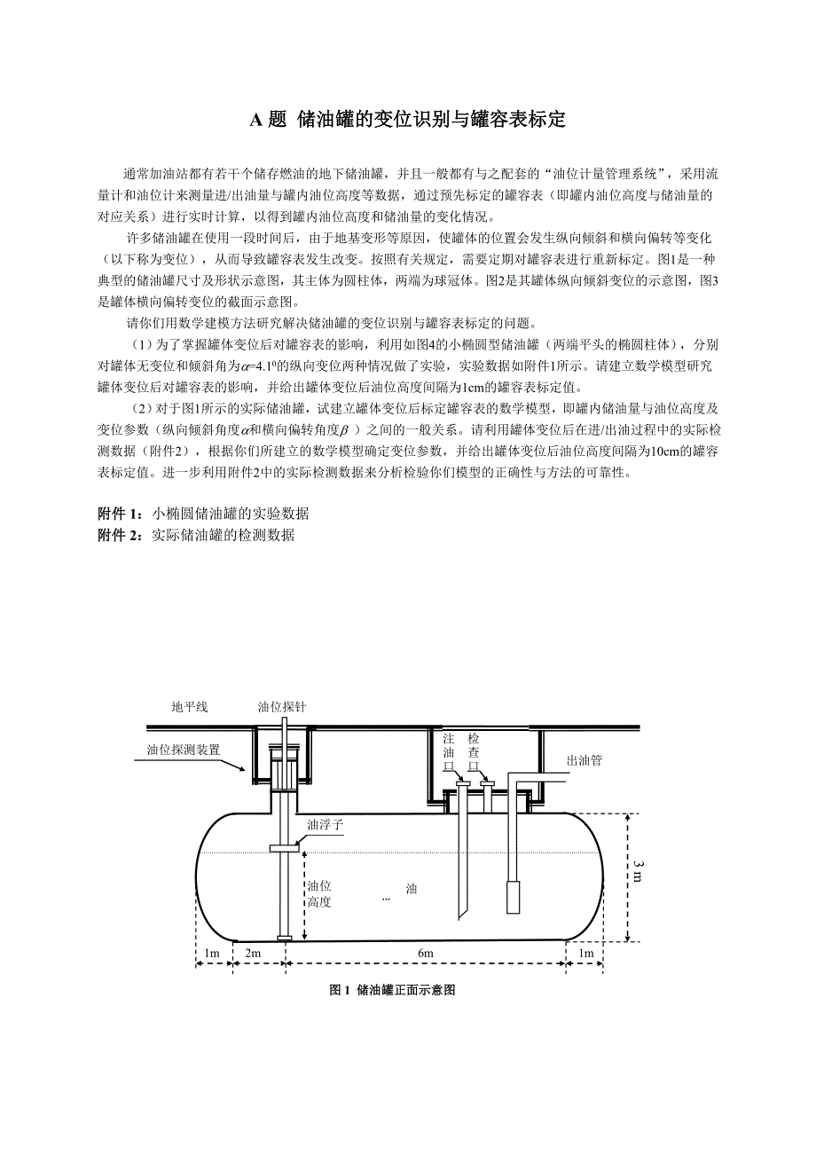 A题储油罐的变位识别与罐容表标定_第1页