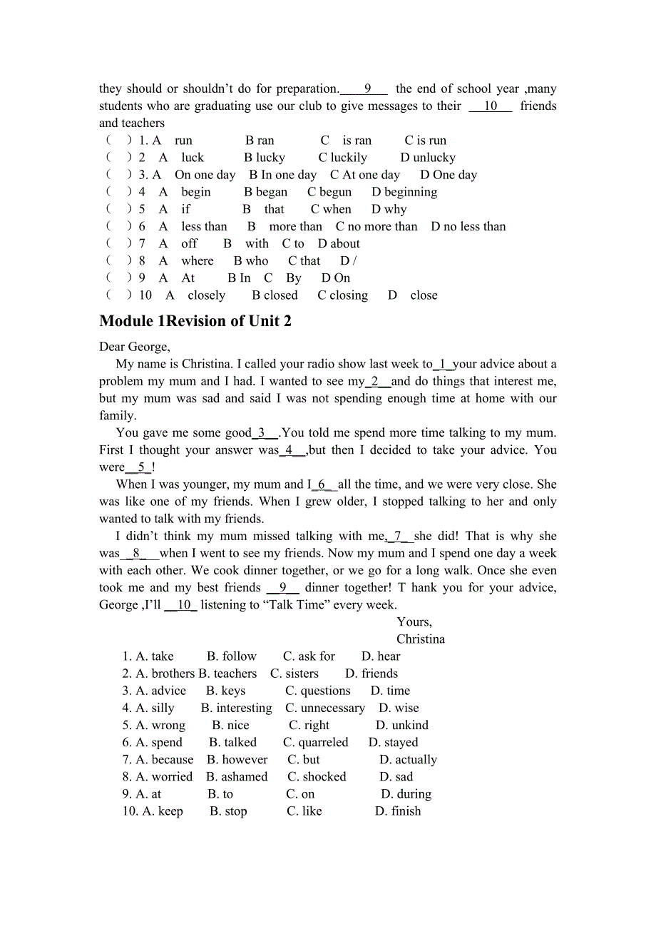 高二学考完形填空复习_第2页