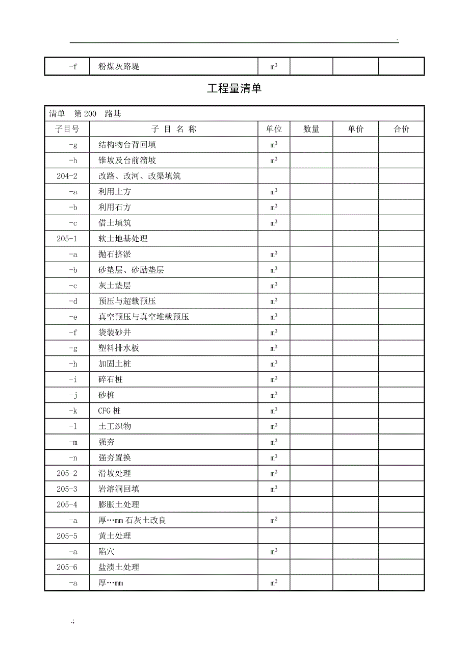 道路工程清单范本_第3页