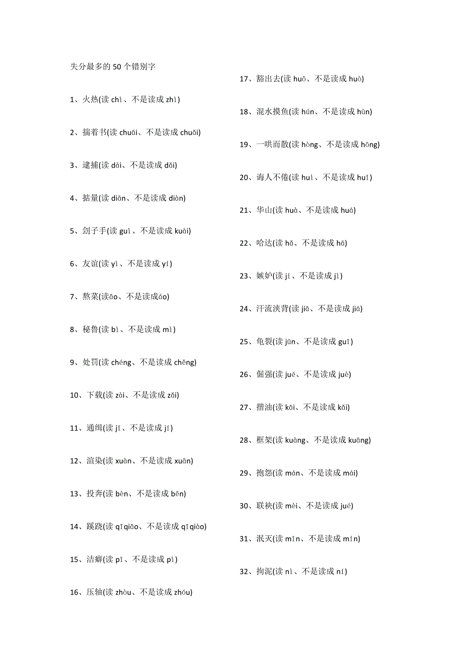 2023年小升初易错字语文必备_第1页