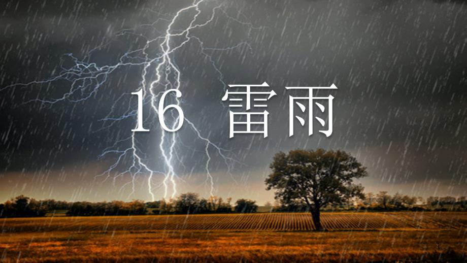 人教部编版二年级语文下册16雷雨课件ppt_第1页