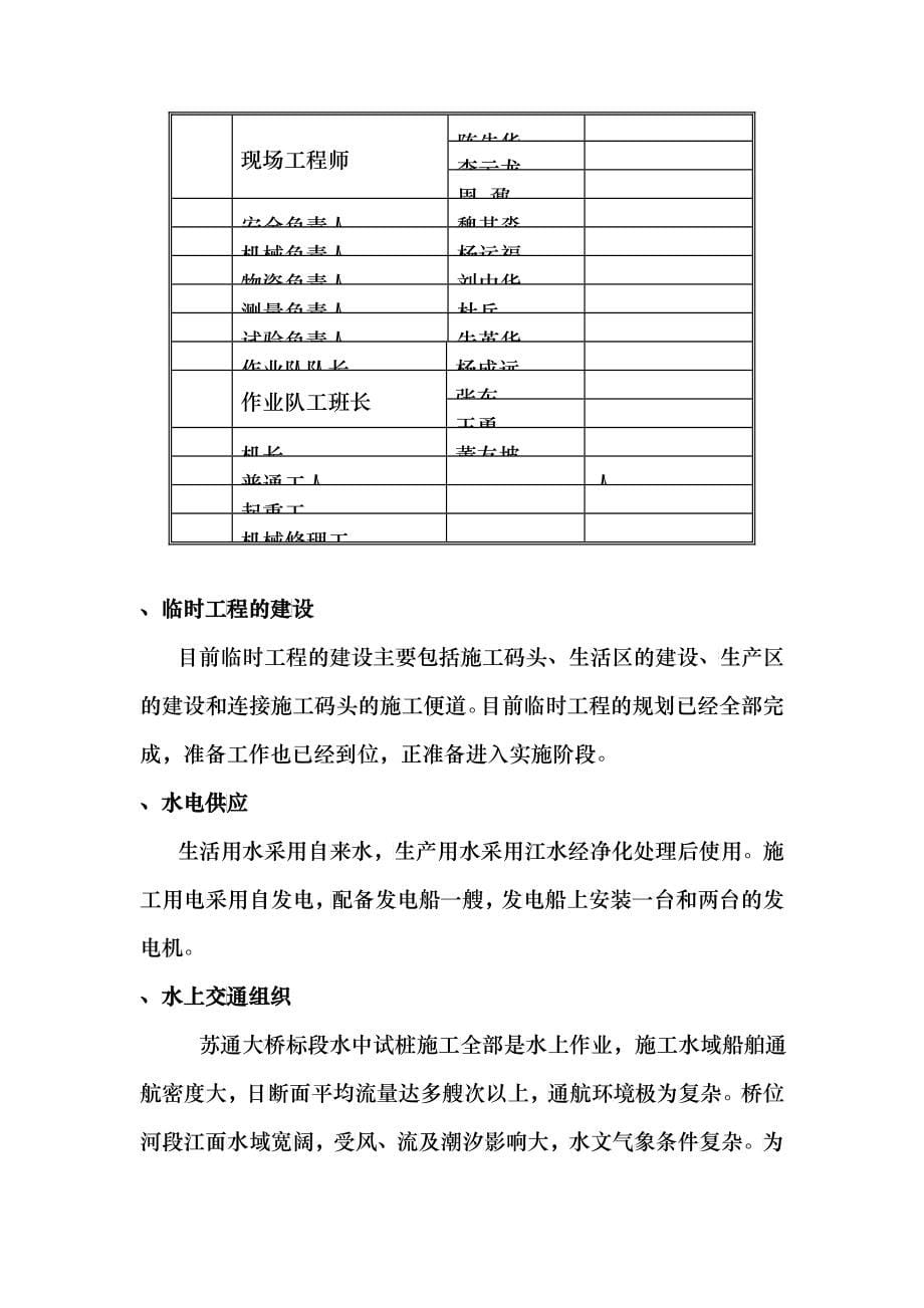 苏通大桥三期试桩施工组织设计方案(0702改）_第5页