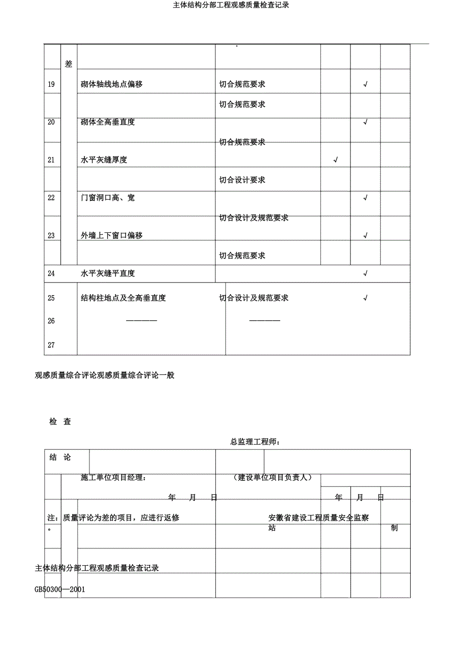 主体结构分部工程观感质量检查记录.docx_第3页