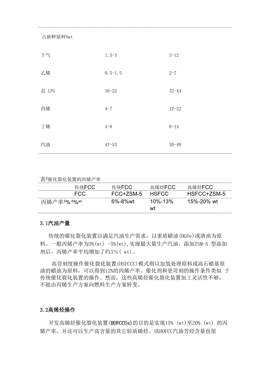 优化催化裂化装置的烯烃与芳烃生产_第3页