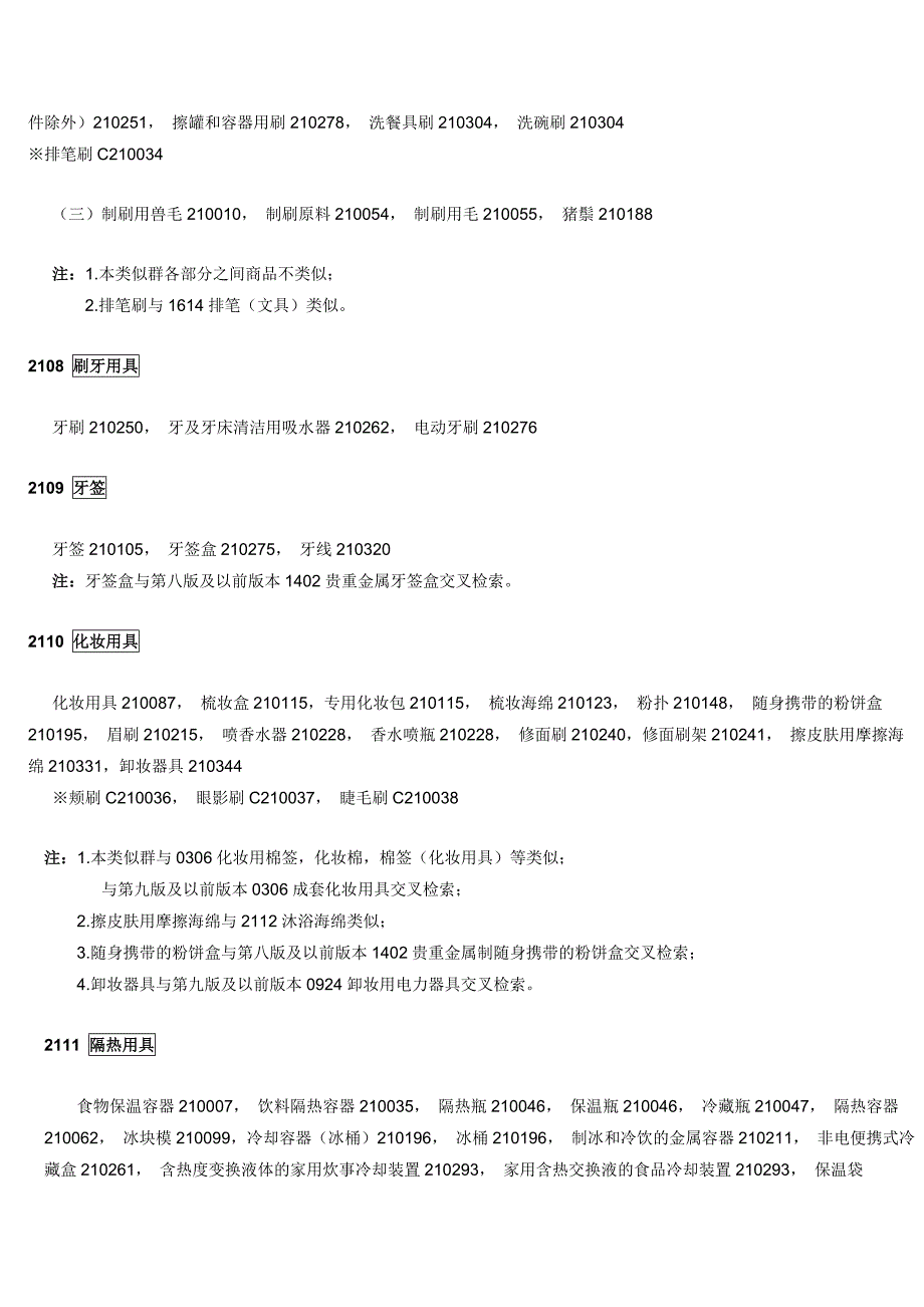 21第二十一类：家庭或厨房用具及容器,梳子和海棉,刷子(画笔除外),制刷材料,清扫用具,钢丝绒.doc_第5页