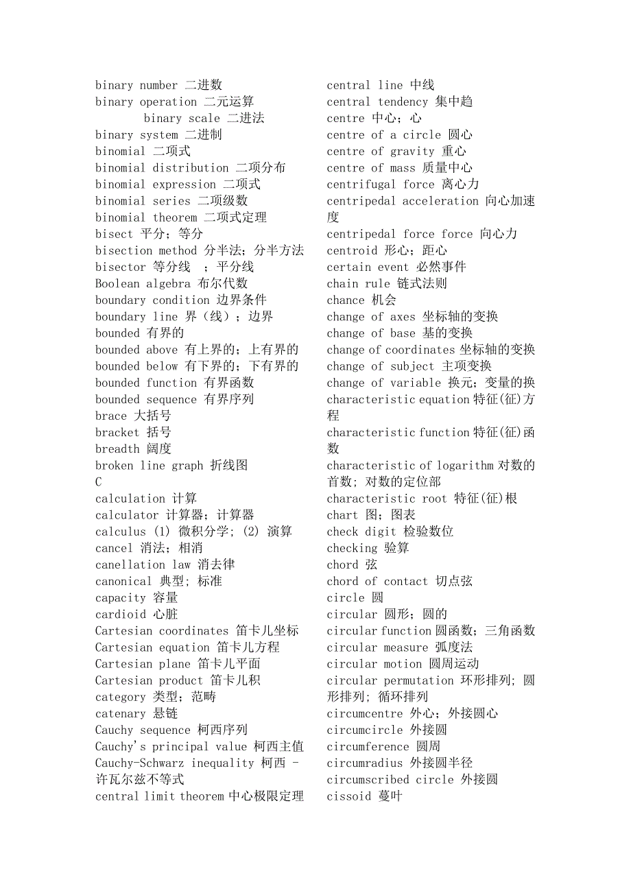 (完整版)最完整的数学相关词汇表.doc_第3页