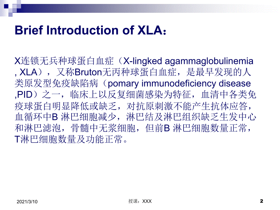 X连锁无丙种球蛋白血症XLAPPT参考课件_第2页