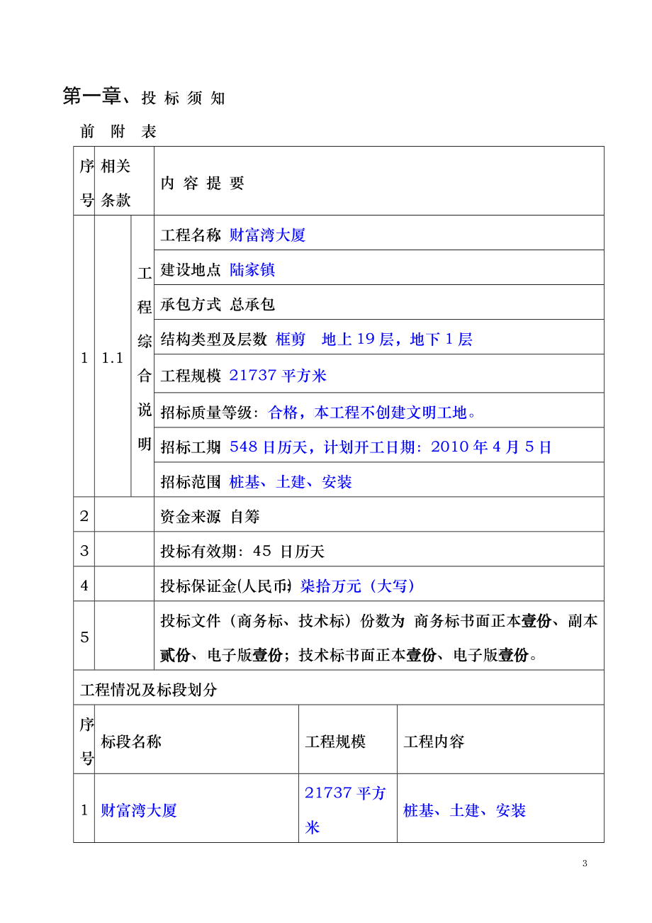 财富湾大厦招标文件_第3页