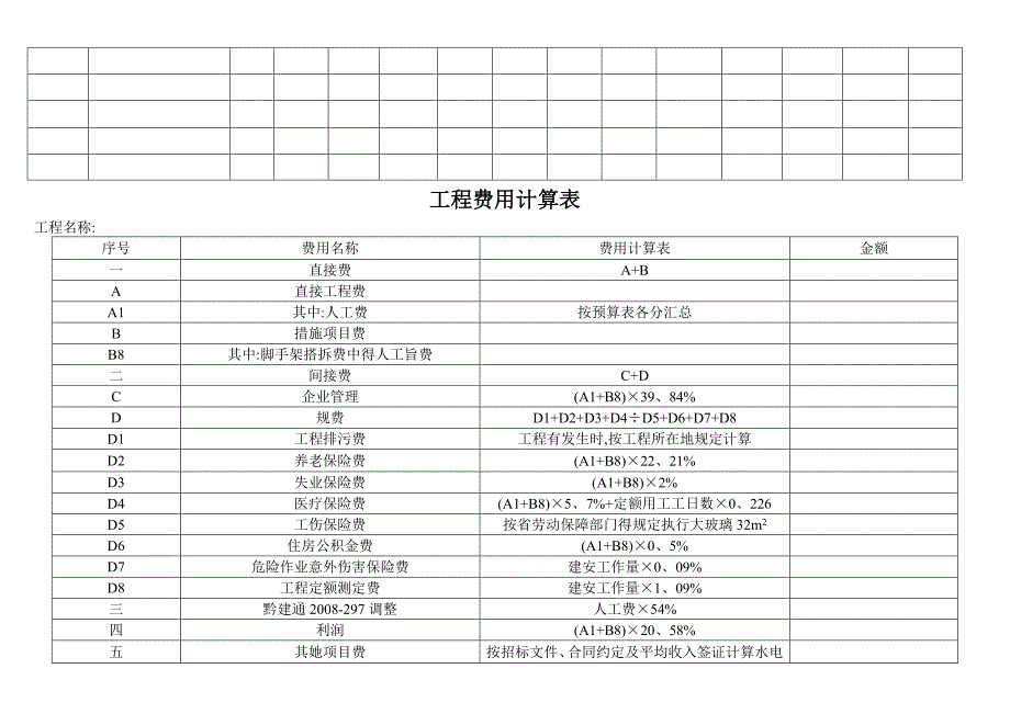 最标准工程预算表_第5页