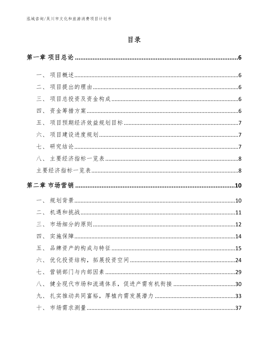 吴川市文化和旅游消费项目计划书_第1页