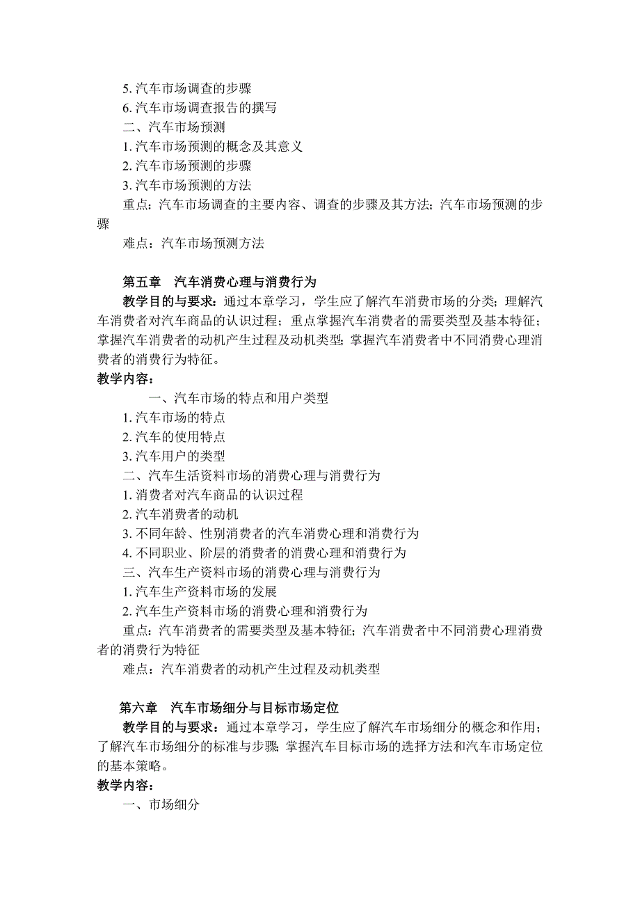 经济贸易系《汽车营销》课程教学大纲_第4页