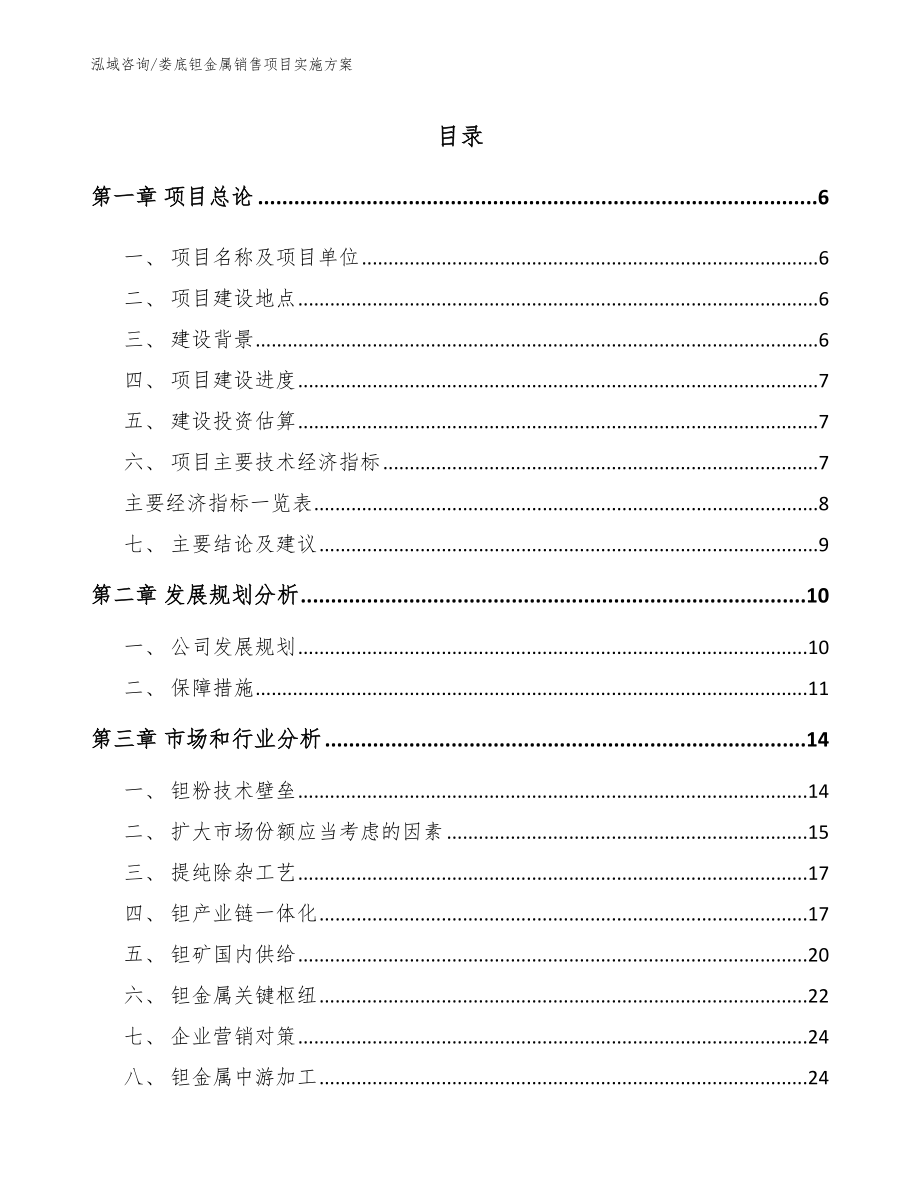 娄底钽金属销售项目实施方案_第2页