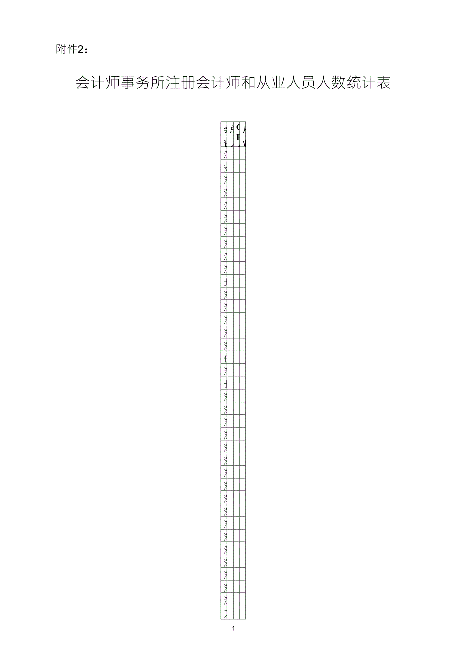 会计师事务所注册会计师和从业人员人数统计表_第1页
